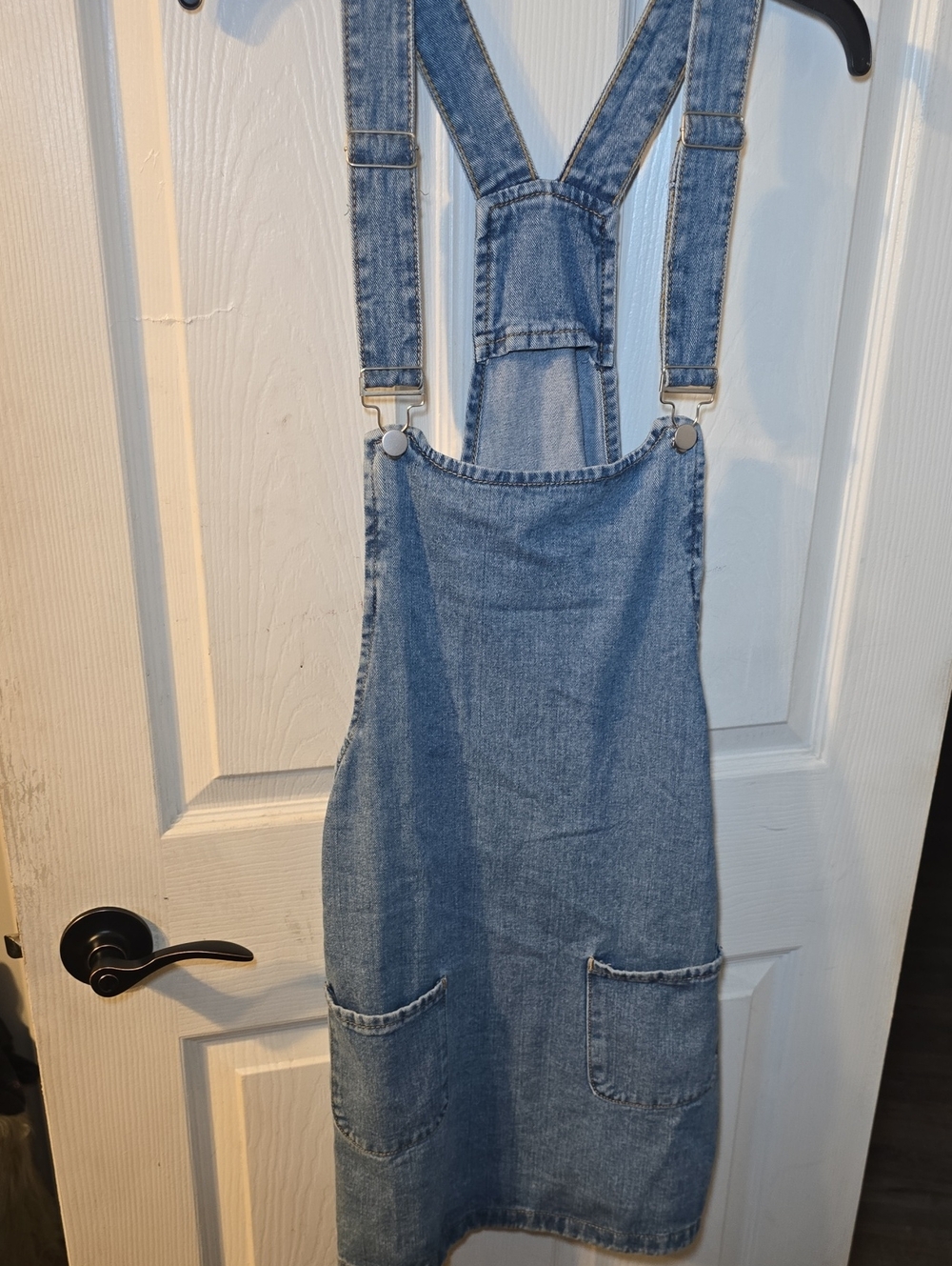 Denim Overall Pinafore Dress - Light Blue (new)